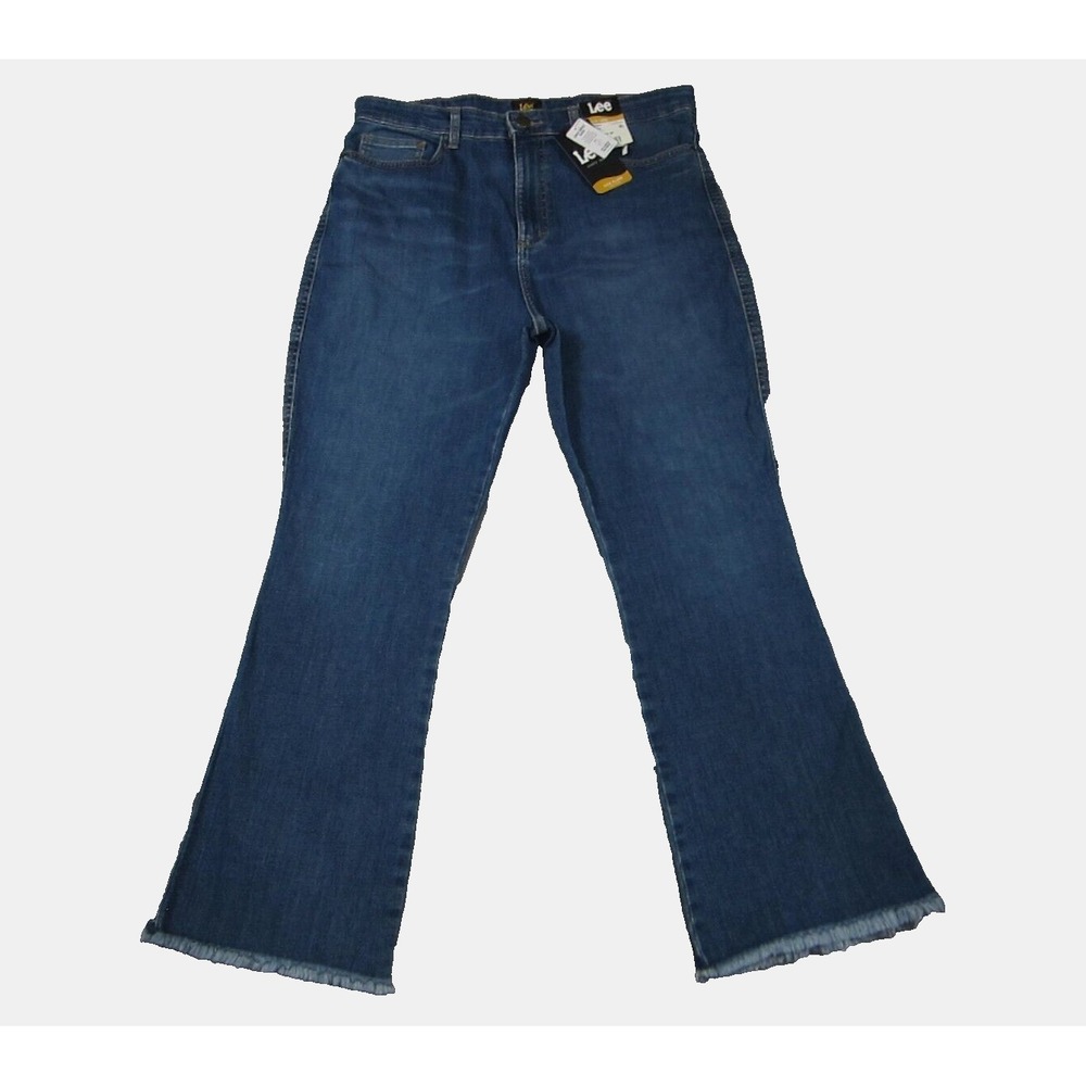 Lee Womens 16M Jeans 33x27.5 Heritage Breeze Blue High Rise Kick Flare NWT